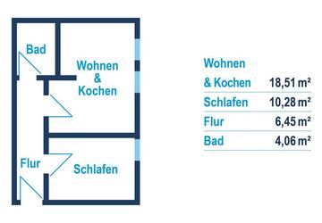 Wohnung Reichenbach im Vogtland - 2 Zimmer, 39 m&sup2;, 250&euro; | Angebot:24152153