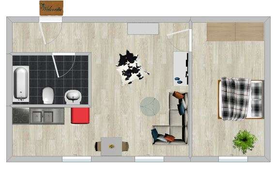 Etagenwohnung Zwickau - 2 Zimmer, 37 m&sup2;, 260&euro; | Angebot:27216772