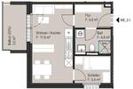 Etagenwohnung Lugau/Erzgebirge Erzgebirge - 2 Zimmer, 36 m&sup2;, 267&euro; | Angebot:20624885