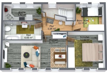 Wohnung Reichenbach - 3 Zimmer, 60 m&sup2;, 295&euro; | Angebot:26741926