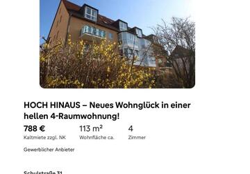 Wohnung St. Egidien - 4 Zimmer, 113 m&sup2;, 788&euro; | Angebot:26232902