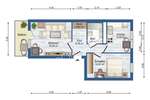 Praktische 2 Zimmer-Wohnung mit Balkon und Einbauküche - Appartement Schmölln | Angebot:26204265